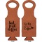 Coffee Addict Leatherette Wine Tote Double Sided - Front and Back