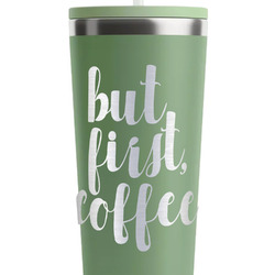 Coffee Addict RTIC Everyday Tumbler with Straw - 28oz - Light Green - Double-Sided