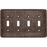 Coffee Addict Light Switch Cover (4 Toggle Plate)