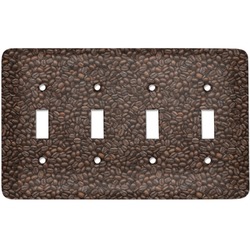 Coffee Addict Light Switch Cover (4 Toggle Plate)