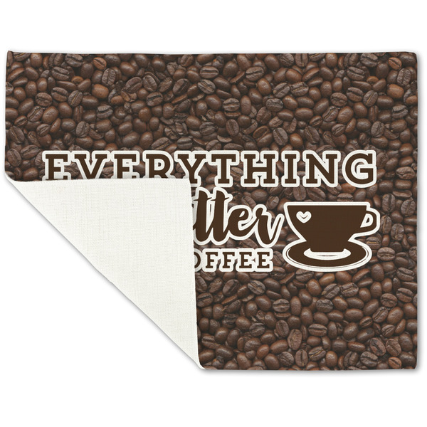 Coffee Addict Linen Placemat - Folded Corner (single side)