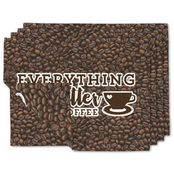 Coffee Addict Double-Sided Linen Placemat - Set of 4