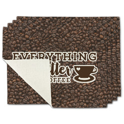 Coffee Addict Single-Sided Linen Placemat - Set of 4