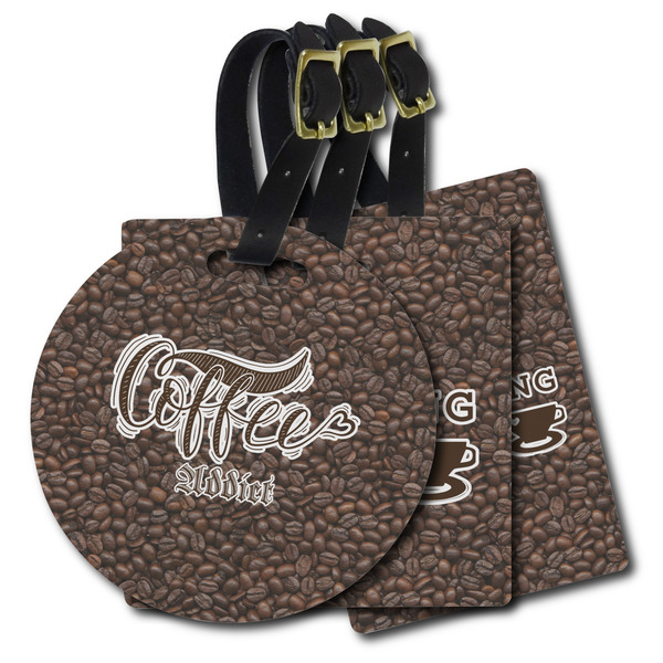 Custom Coffee Addict Plastic Luggage Tag