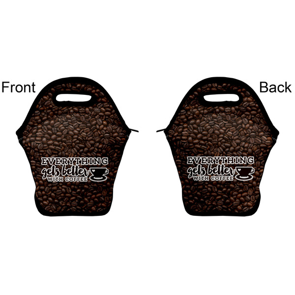 Coffee Addict Lunch Bag - Front and Back