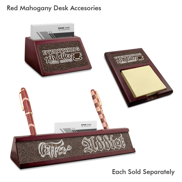 Coffee Addict Mahogany Desk Accessories