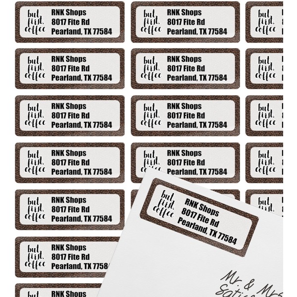 Coffee Addict Mailing Label on Envelope - Multiple Labels