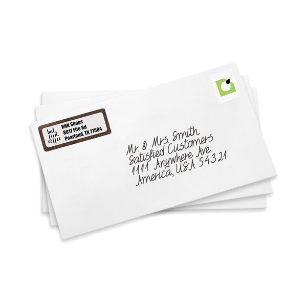 Coffee Addict Mailing Label on Envelopes