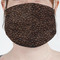 Coffee Addict Mask - Pleated (new) Front View on Girl