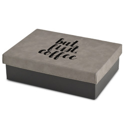 Coffee Addict Gift Boxes w/ Engraved Leather Lid