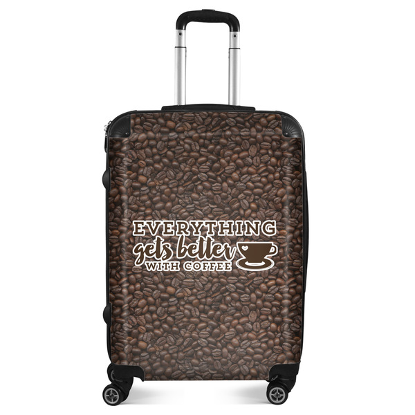 Custom Coffee Addict Suitcase - 24" Medium - Checked