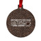 Coffee Addict Metal Ball Ornament - Front