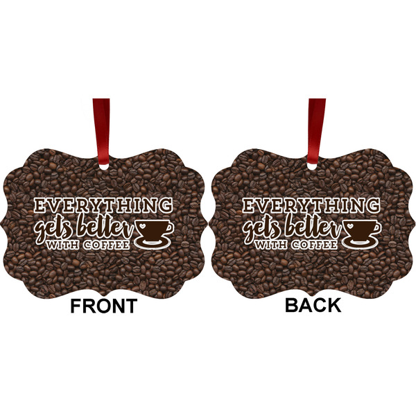Coffee Addict Metal Benilux Ornament - Front and Back (APPROVAL)