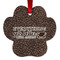 Coffee Addict Metal Paw Ornament - Front