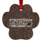 Coffee Addict Metal Paw Ornament - Double Sided