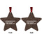 Coffee Addict Metal Star Ornament - Front and Back
