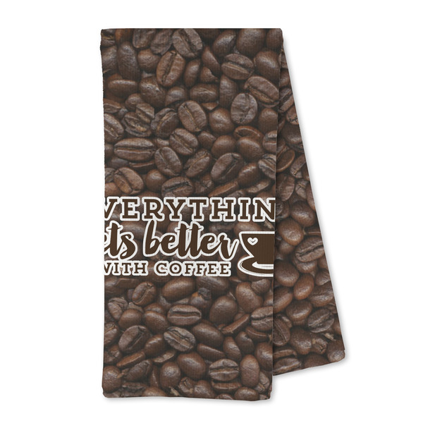 Custom Coffee Addict Kitchen Towel - Microfiber