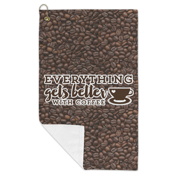 Coffee Addict Microfiber Golf Towels - FOLD