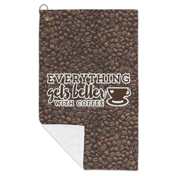 Coffee Addict Microfiber Golf Towels - FOLD