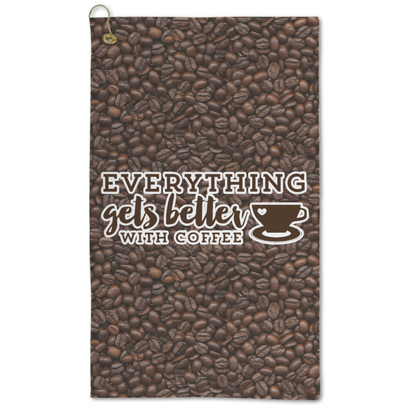 Custom Coffee Addict Microfiber Golf Towel - Large