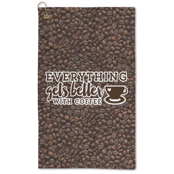 Custom Coffee Addict Microfiber Golf Towel - Large