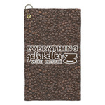 Coffee Addict Microfiber Golf Towel - Small