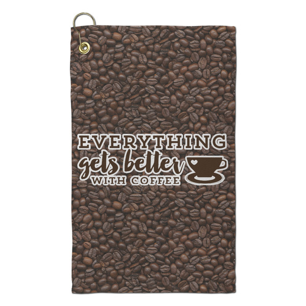 Custom Coffee Addict Microfiber Golf Towel - Small