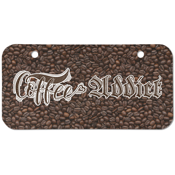 Custom Coffee Addict Mini/Bicycle License Plate (2 Holes)