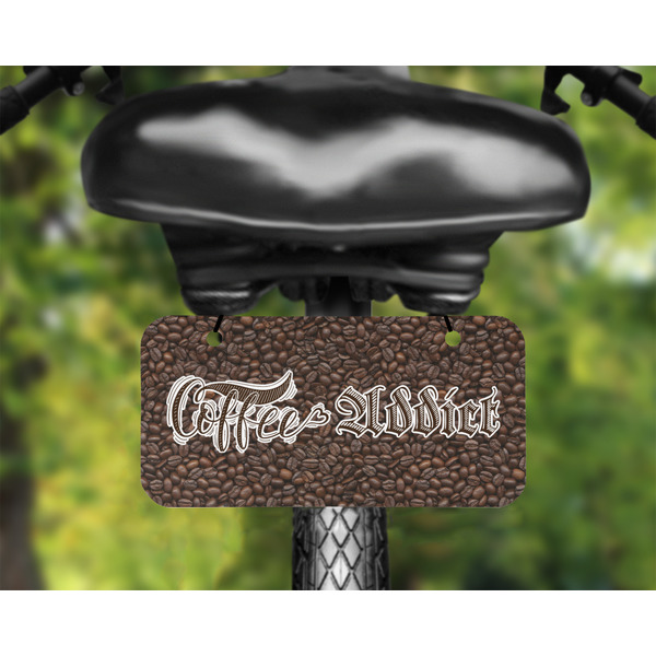 Coffee Addict Mini License Plate on Bicycle - LIFESTYLE Two holes