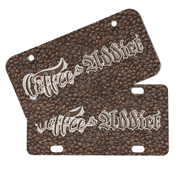 Coffee Addict Mini License Plates - MAIN (4 and 2 Holes)