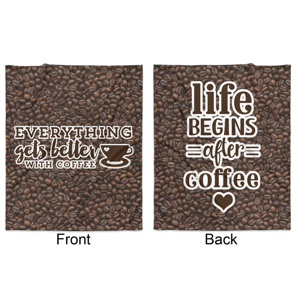 Coffee Addict Minky Blanket - 50"x60" - Double Sided - Front & Back