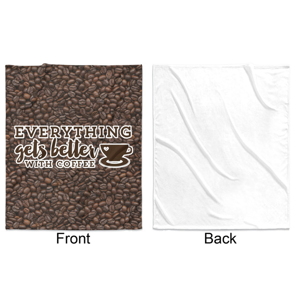 Coffee Addict Minky Blanket - 50"x60" - Single Sided - Front & Back