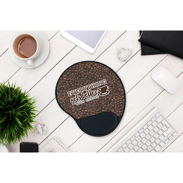 Coffee Addict Mouse Pad with Wrist Rest - LIFESYTLE 1