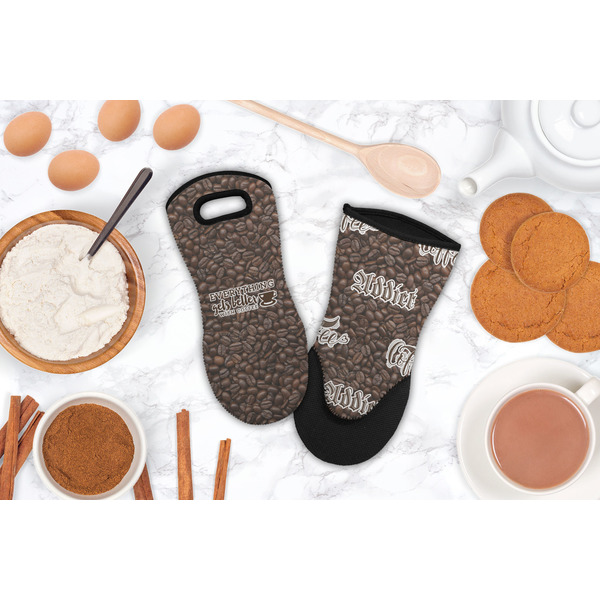 Coffee Addict Neoprene Oven Mitt - Lifestyle Image
