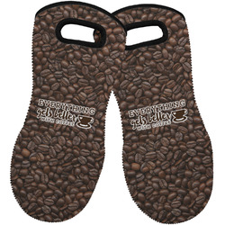 Coffee Addict Neoprene Oven Mitts - Set of 2