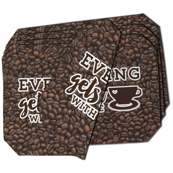 Custom Coffee Addict Dining Table Mat - Octagon - Set of 4 (Double-SIded)