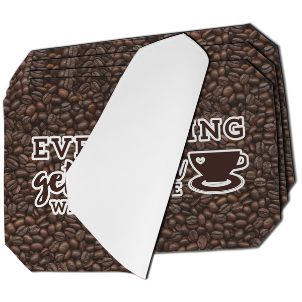 Custom Coffee Addict Dining Table Mat - Octagon - Set of 4 (Single-Sided)