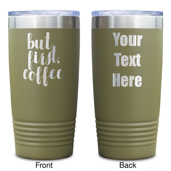Coffee Addict Olive Polar Camel Tumbler - 20oz - Double Sided - Approval