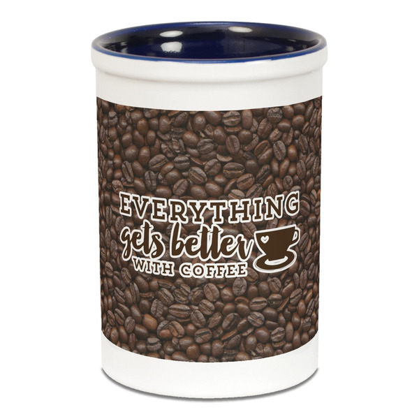 Coffee Addict Pencil Holder - Blue