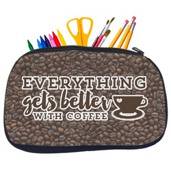 Coffee Addict Neoprene Pencil Case - Medium