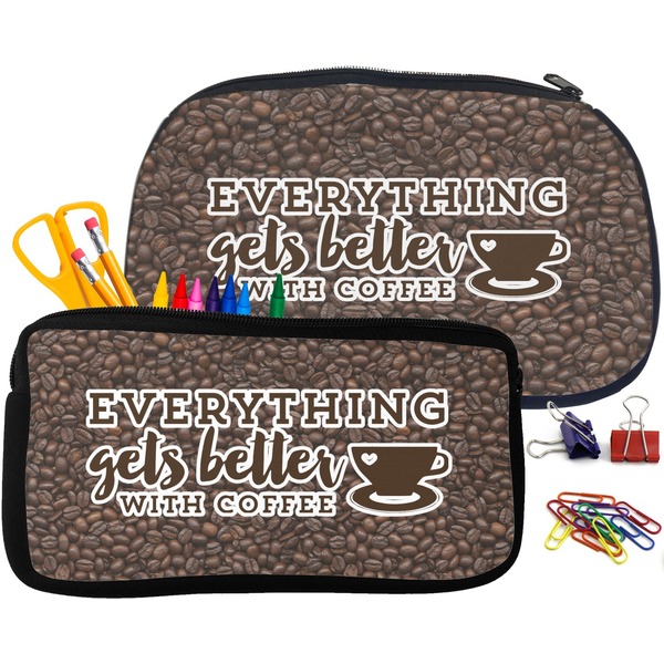 Coffee Addict Pencil / School Supplies Bags Small and Medium