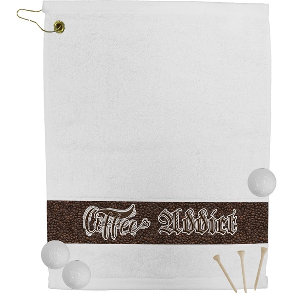 Custom Coffee Addict Golf Bag Towel