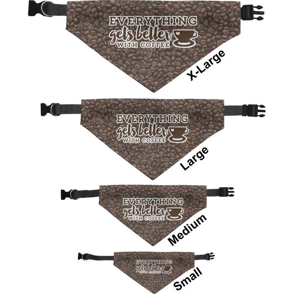 Coffee Addict 2 Pet Bandana Sizes