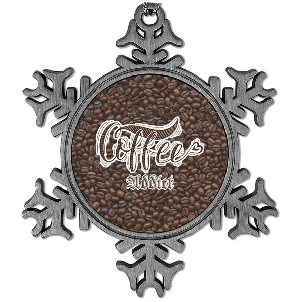 Custom Coffee Addict Vintage Snowflake Ornament