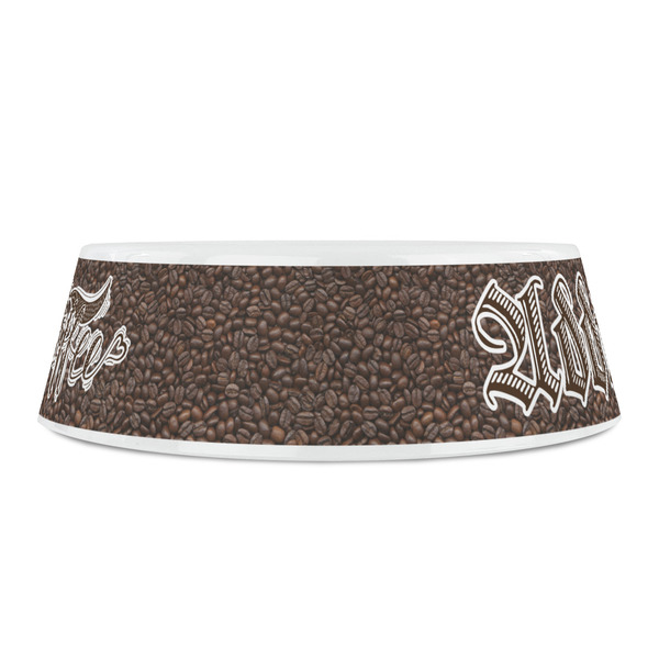 Coffee Addict Plastic Pet Bowls - Small - FRONT