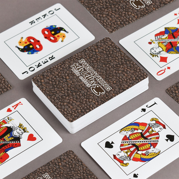 Coffee Addict Playing Cards - Front & Back View