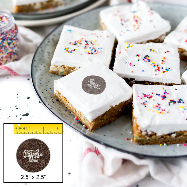 Coffee Addict Printed Icing Circle - Medium - In Context