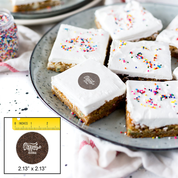 Coffee Addict Printed Icing Circle - Small - In Context