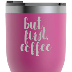Coffee Addict RTIC Tumbler - Magenta - Laser Engraved - Double-Sided