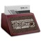 Coffee Addict Red Mahogany Business Card Holder - Angle